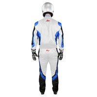 Champ suit white/blue back